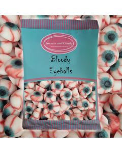 Halloween Sweets - Bloody Eyeballs - 1Kg Bulk bag of spooky fruit flavour jelly sweets shaped like blood shot eyes!