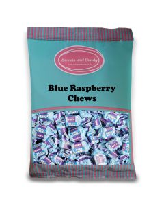 Retro Sweets - A bulk 1kg bag of blue raspberry flavour chews