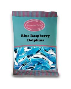 Blue Raspberry Dolphins - 1Kg Bulk bag of retro blue raspberry flavour jelly sweets