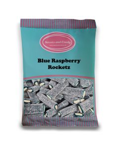 Blue Raspberry Rockets - 1Kg Bulk bag of retro blue raspberry fizzy sweets, with a fondant centre