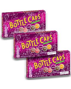 American Sweets - A pack of 3 Bottlecaps fizzy American candy theatre boxes.
