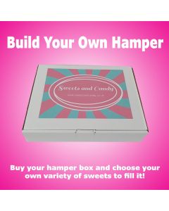 An empty sweets and candy hamper box for you to fill with your choice of sweets