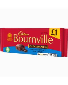 Cadbury Bournville dark chocolate bar with rum flavoured raisins