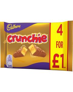 A golden crunchy honeycomb bar covered in Cadbury milk chocolate