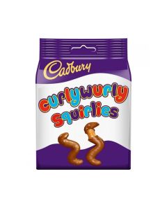 A 95g bag of Cadbury curly wurly squirlies, chocolate covered caramel sweets