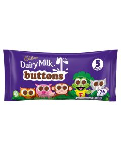 A multipack of 5 bags of Cadbury's Milk Chocolate Buttons