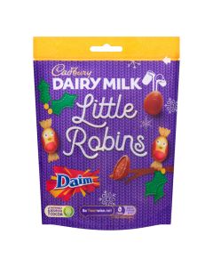 Christmas Sweets - Stocking Fillers - A 77g bag of Cadbury Dairy Milk with Daim little Robins