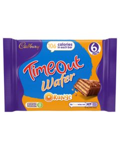 A pack of 6 Orange timeout bars made by Cadbury