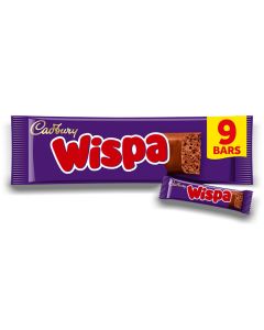 Cadbury Wispa 9 Pack - A deliciously light, yet intensely chocolatey rush of the tiniest bubbles with the biggest taste, covered in smooth Cadbury milk chocolate!