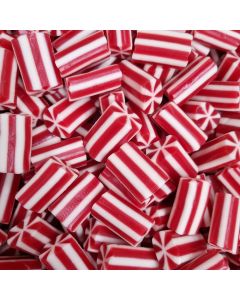 Mini candy canes are similar to strawberry pencils, but in stripes instead of tubes. Perfect Christmas sweets.