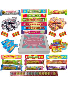 Our Sweets and Candy hamper box filled with the best retro chewy sweets!