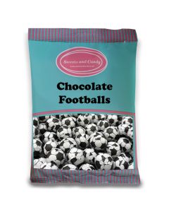 Pick and Mix Sweets - Retro chocolate footballs, in multicoloured foil wrappers in a bulk 1kg bag