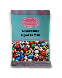 Pick and Mix Sweets - 1Kg Bulk bag of retro milk chocolate flavour candy pieces in sports themed wrappers!