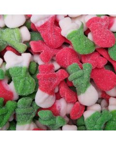 Christmas Sweets - fruit flavour fizzy sweets shaped like Snowmen