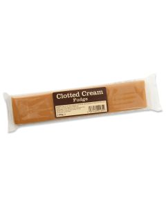 Clotted cream flavour fudge in a traditional fudge bar