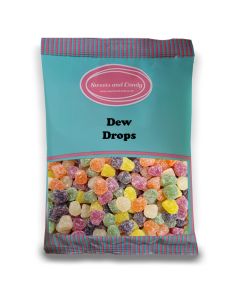 Dew Drops - 1Kg Bulk bag of retro fruit flavour, tear drop shaped jelly sweets.