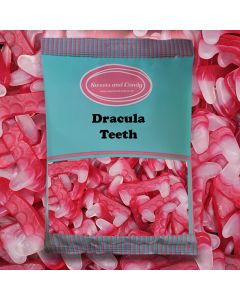 Halloween Sweets - Dracula Teeth  - 1Kg Bulk bag of spooky fruit flavour gummy sweets shaped like vampire fangs!