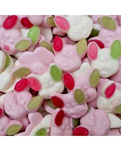 Easter Bunnies - 1Kg Bulk bag of fruit flavour gummy sweets in a rabbit shape!