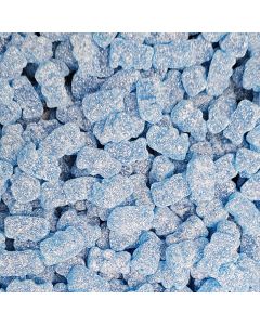 Retro Sweets - Fizzy blue bears, blue raspberry flavour fizzy vegan sweets