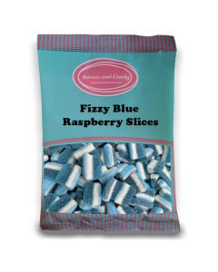 Fizzy Blue Raspberry Slices - 1Kg Bulk bag of retro fizzy blue raspberry flavour sweets