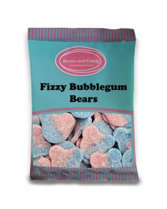 Vegan Fizzy Bubblegum Bears - 1Kg Bulk bag of Vegan bubblegum flavour sweets, shaped like bears with a fizzy coating!