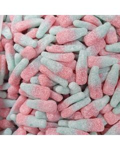 A 150g bag of Retro Fizzy Bubblegum Bottles