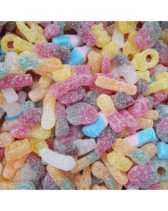 Fizzy Mix - A mixture of fruit flavour fizzy sweets, suitable for vegans