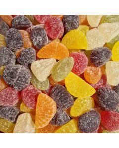 Fruit Jellies - Taveners assorted fruit flavour soft jellies, sugar coated sweets