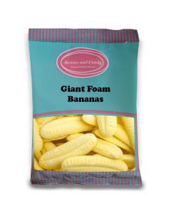 Giant Foam Bananas - A 1kg bag of banana flavour foam sweets