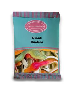 Giant Snakes - 1Kg Bulk bag of retro fruit flavour jelly sweets in the shape of massive snakes!