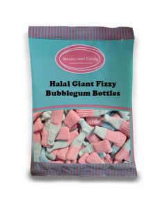 Halal Pick and Mix Sweets - 1kg Bulk bag of Giant Fizzy Bubblegum bottles, bubblegum flavour sweets in giant size!
