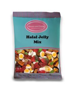 Halal Sweets - 1Kg Bulk bag of Halal Jelly Mix, assorted fruit flavour jelly sweets