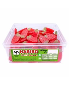 Retro Sweets - A full tub of Haribo giant strawberry sweets
