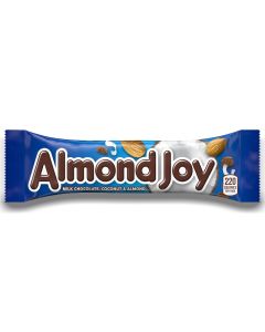 American Sweets - Hersheys Almond Joy American candy bar consisting of whole almonds and sweetened, shredded coconut covered in milk chocolate