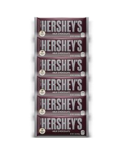 American Sweets - A pack of 6 Hersheys milk chocolate candy bars imported from America.