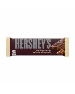 Hersheys milk chocolate with whole almonds American chocolate bar