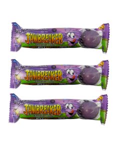 3 packets of blackcurrant flavour jawbreakers gobstopper sweets