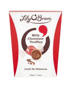 Christmas Chocolates - A 200g box of Lily O'Briens Milk Chocolate Truffles, Christmas chocolates.