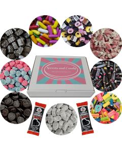 Our Sweets and Candy Hamper box full of your favourite liquorice flavour pick and mix sweets