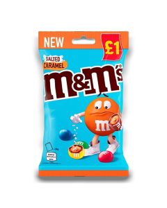 A treat bag of Salted Caramel M&M's, soft Salted Caramel centre surrounded by a generous layer of M&M’s milk chocolate and of course, the colourful sugar shell.