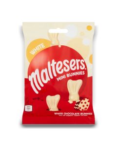 Maltesers individually wrapped white chocolate bunnies in a share size bag!
