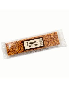 A 100g peanut brittle bar made from crunchy peanuts covered in caramelised sugar.