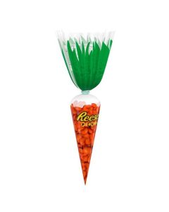 Reese's Pieces candy in an Easter themed carrot shaped bag!