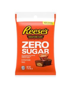 American Sweets - Sugar free Reese's peanut butter cups in a handy peg bag!