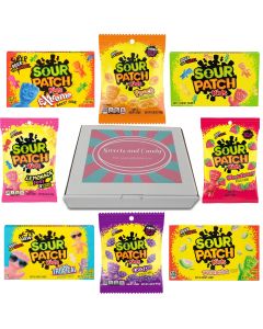 A variety of Sour Patch American Sweets in our Sweets and Candy Hamper Box