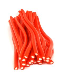 Strawberry flavour liquorice pencils with a fondant centre