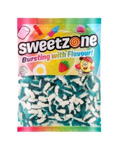 Retro Sweets - A bulk 1kg bag of Sweetzone blue dolphin sweets