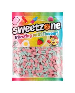 Retro Sweets - A bulk 1kg bag of Sweetzone Fizzy Blue Bottles sweets