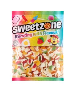 Retro Sweets - A bulk 1kg bag of Sweetzone Fruity Hearts sweets