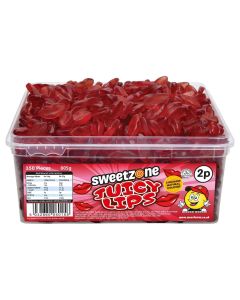 Sweetzone Juicy lips sweets in a bulk plastic tub